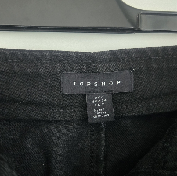 Black Denim Mini Skirt - Picture 4 of 6